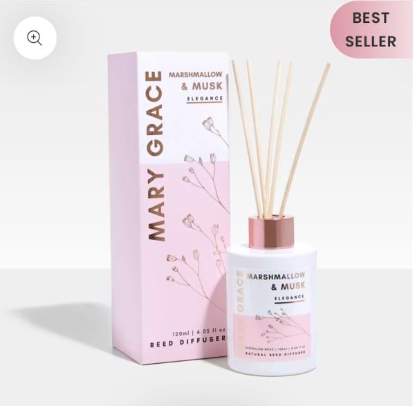 Mary Grace Marshmallow and Musk Natural Reed Diffuser