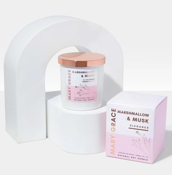Mary Grace Marshmallow and Musk Soy Candle